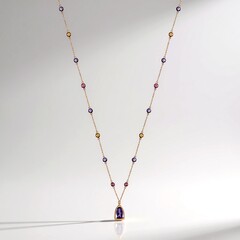 Collana in argento con Ametista (KM by Juwelo)