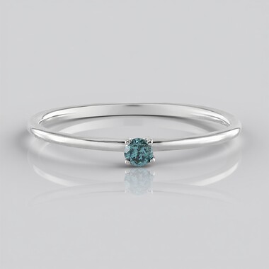 Himmelblauer I2 Brillant-Platinring