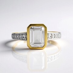 Anello in argento con Topazio Bianco