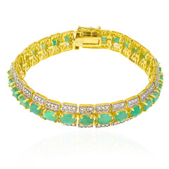 Sambia-Smaragd-Silberarmband