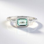 Anello in argento con Smeraldo Color Paraiba