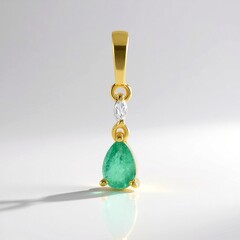 Ciondolo in argento con Smeraldo Colombiano