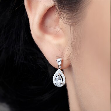 Orecchini in argento con Zircone