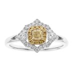 Gelber SI2 Brillant-Goldring (CIRARI)