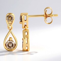 Orecchini in oro con Diamante Cioccolato I2 (SUHANA)