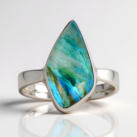 Anello in argento con Opale di Atacama (Bali Barong)