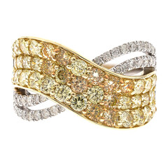 18K SI2 Fancy Diamond Gold Ring (CIRARI)