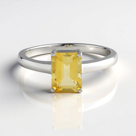 Bague en argent et Citrine