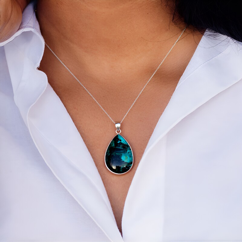 Gem Silica Silver Pendant (Bali Barong)