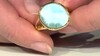 Anillo en plata con Larimar