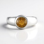 Bague en argent et Zircon jaune