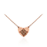 SI1 Argyle-Rose de France-Brillant-Goldhalskette (Annette)