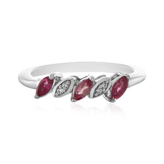 Pink Tourmaline Silver Ring
