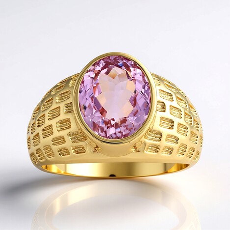Anello in argento con Kunzite