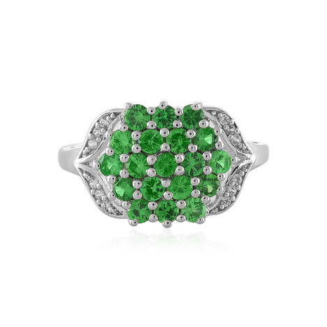 Bague en argent et Grenat Tsavorite