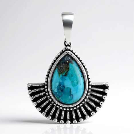 Ciondolo in argento con Turchese Kingman Mohave Blu (Jones Lee)