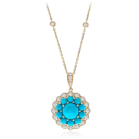 Collier en or et Turquoise Sleeping Beauty (CIRARI)