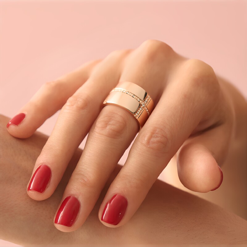 Anello in argento con Diamante Argyle Rose de France I1 (Annette)