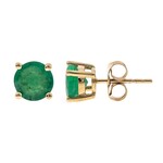 10K AAA Zambian Emerald Gold Earrings