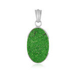 Colgante en plata con Uvarovita (Bali Barong)