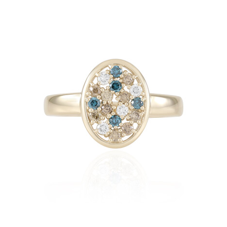 Gouden ring met I2 Bruine Diamanten (SUHANA)