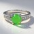 Anello in argento con Crisoprasio Imperiale