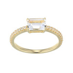 Bague en argent et Topaze blanche