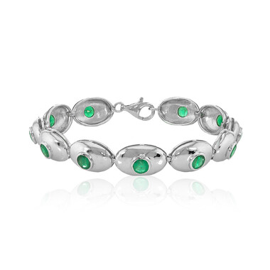 Sambia-Smaragd-Silberarmband
