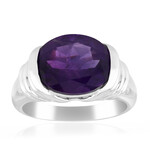 Anillo en plata con Amatista de Zambia