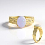 Anello in argento con Opale Australiano