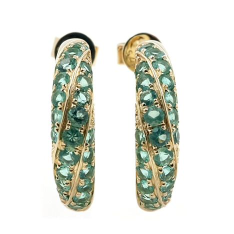 Pendientes en oro con Esmeralda de Zambia AAA (de Melo)