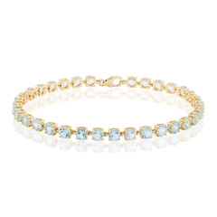 Himmelblauer Topas-Silberarmband