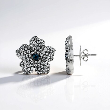 Orecchini in argento con Topazio Blu Londra (Dallas Prince Designs)