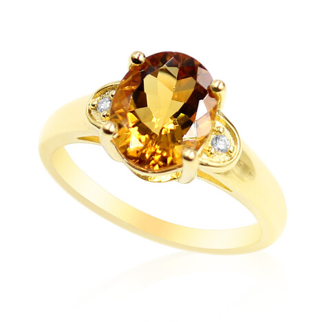 Anillo en plata con Escapolita cognac