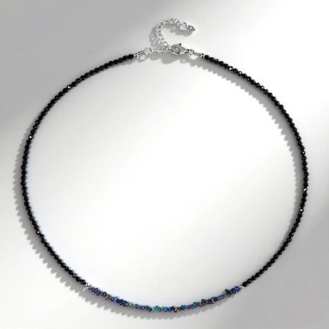 Collana in argento con Spinello Nero