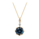Collar en oro con Topacio azul de Londres (CIRARI)