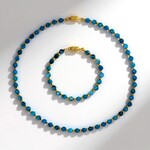 Parure in argento con Apatite Blu Neon (Riya)