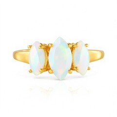 Zilveren ring met een Welo-opaal (de Melo Essence)