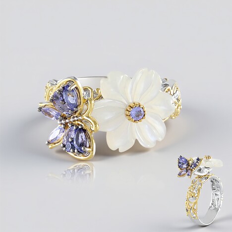 Anello in argento con Madreperla (Gems en Vogue)