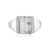 White Quartz Silver Ring