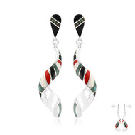 Pendientes en plata con Turquesa azul del Mohave Kingman (Jones Lee)