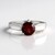 Anello in argento con Granato Mozambico