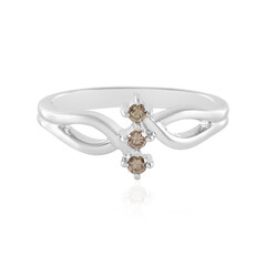 Anello in argento con Diamante Champagne I3
