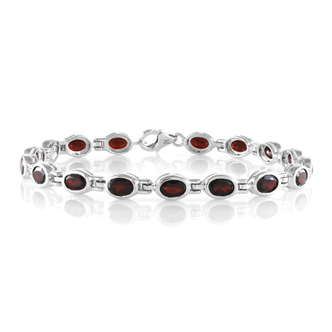 Bracciale in argento con Granato Mozambico