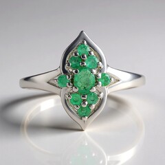 Anello in argento con Smeraldo Zambia