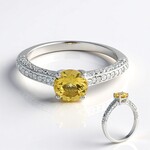 Anello in argento con Berillo Giallo