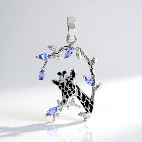 Pendentif en argent et Tanzanite