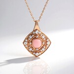 Collana in argento con Opale Rosa (KM by Juwelo)