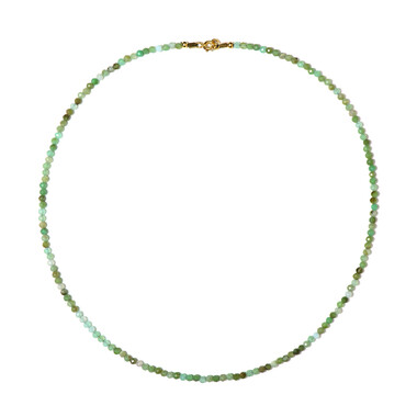 Chrysopras-Silberhalskette