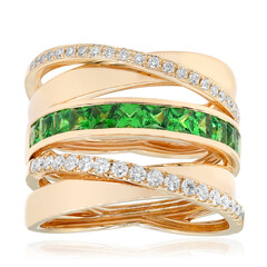 Anello in oro con Tsavorite della Tanzania (Nara Jewelry)